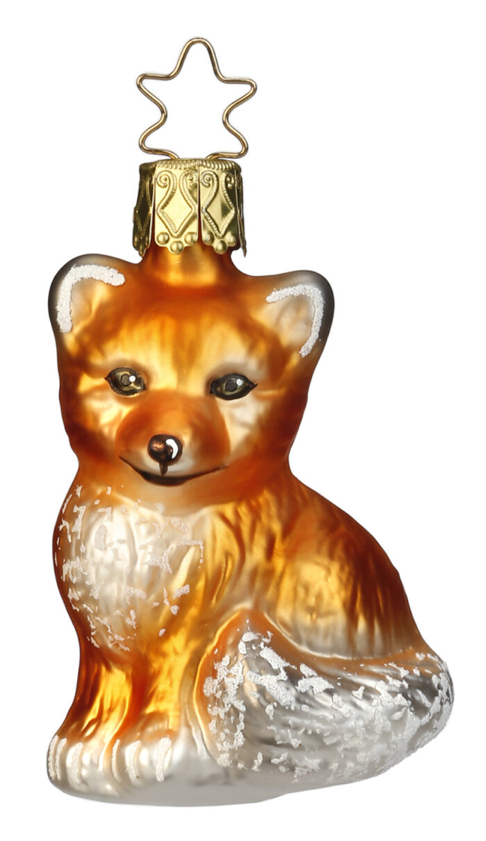 Weihnachtsbaumschmuck Glasfigur Fuchs mit Aufhänger