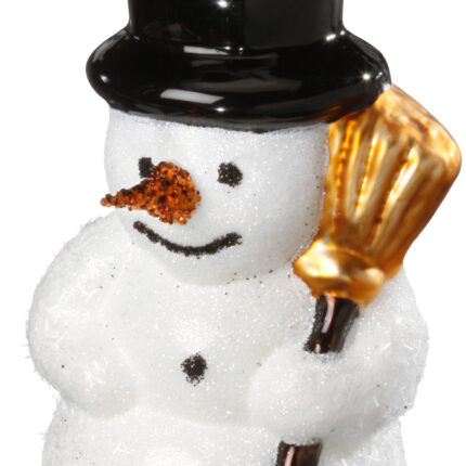 Christbaumschmuck Figur Schneemann Glitzer