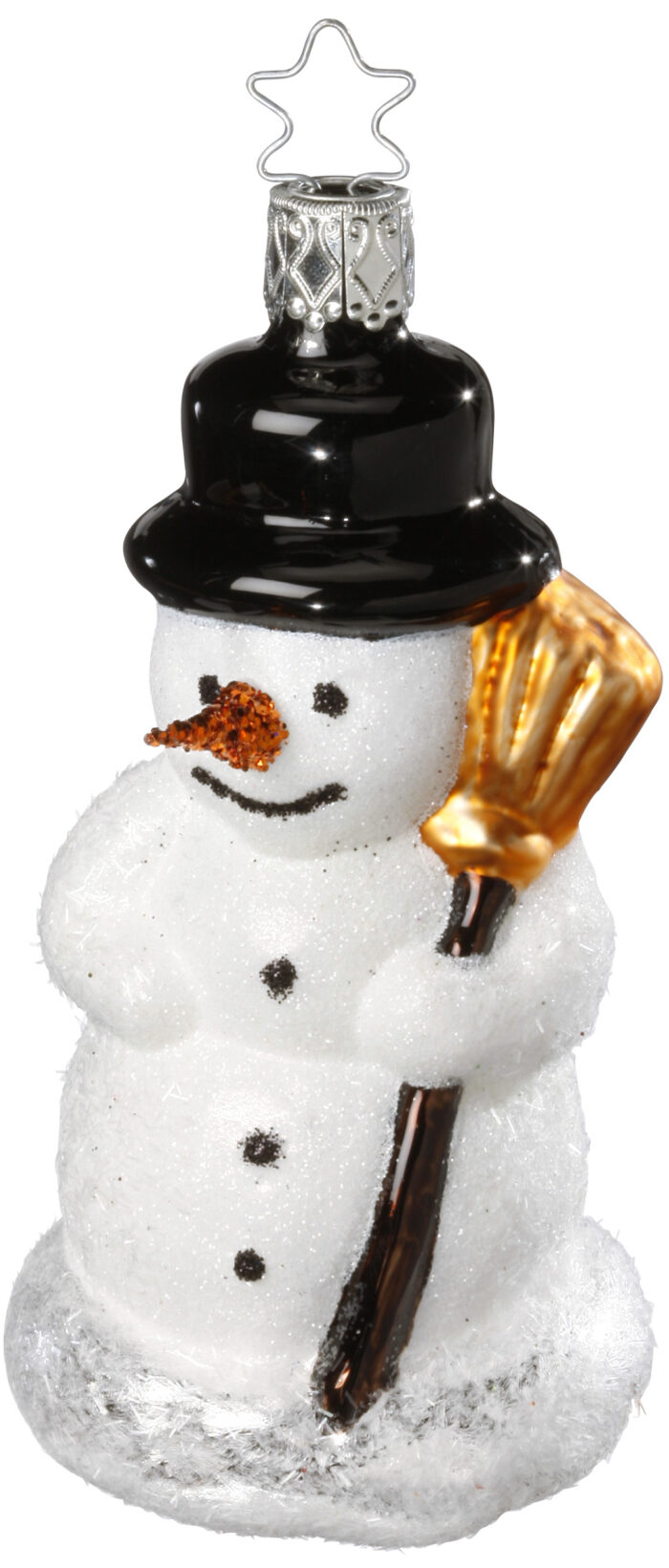 Christbaumschmuck Figur Schneemann Glitzer