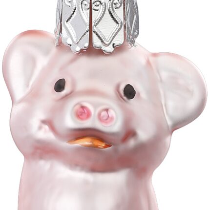 Christbaumschmuck Schweinchen Glasfigur