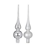 Weihnachtsbaumspitzen in der Farbe Silber glanz und matt