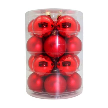 Christbaum Kugeln rot matt glanz