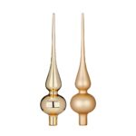 Christbaumspitze aus Glas in Gold matt und glänzend