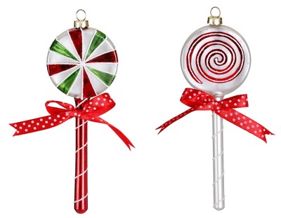 Weihnachtsbaumschmuck Glasfigr Lollipop