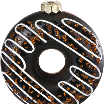 Weihnachtsbaumschmuck Schokolade Caramell Donut Glasfigur