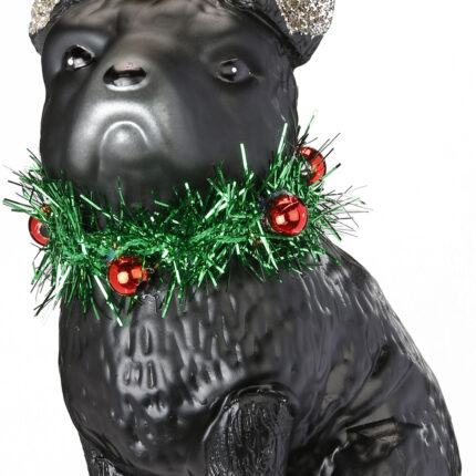 Christbaumfigur schwarzer Hund