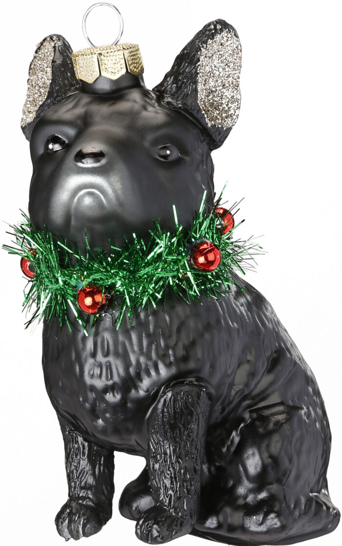 Christbaumfigur schwarzer Hund