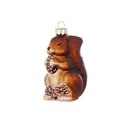 Weihnachtsbaumschmuck Glasfigur Eichhörnchen