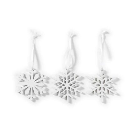 Weihnachtsbaumschmuck Schneeflocken 3 teilig