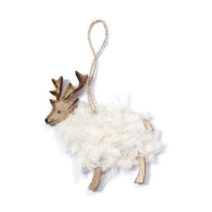 Weihnachtsschaf aus Holz, Weihnachtsbaumschmuck