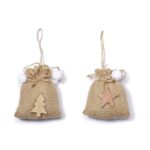 Weihnachtsbaumschmuck Jutesäcke mit Weihnachtsbaum und Stern