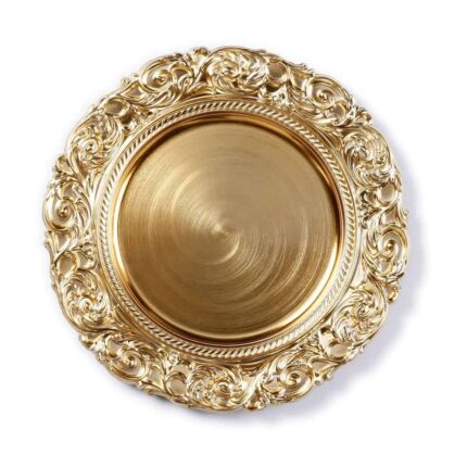 Goldenes Dekorationsteller