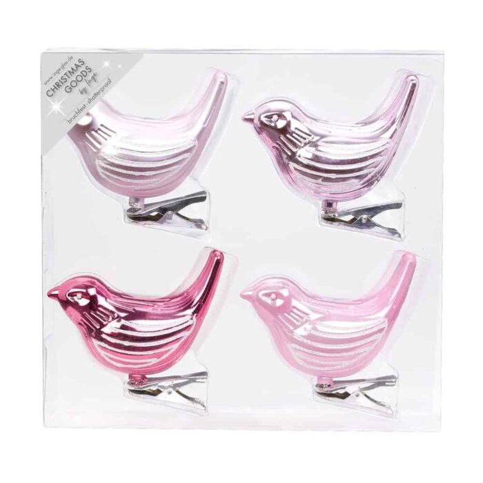 Weihnachtsbaumdekoration Vögel 4x