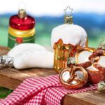 Christbaumschmuck, Christbaumanhänger, Bayrische Weihnacht, Bayrische Schmankerl, Weißwurst, Brezel, Mass