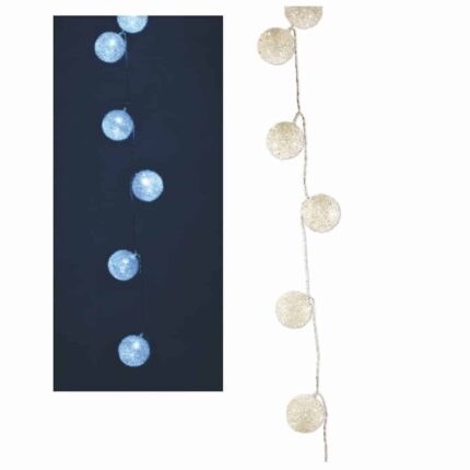 Lichterkette mit runden Kugeln