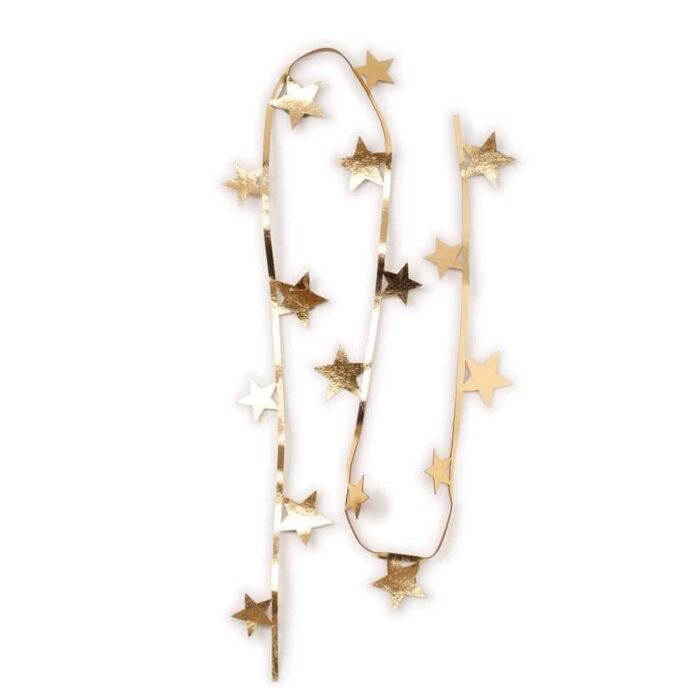 Weihnachtsbaumschmuck goldene Girlande mit Sternen