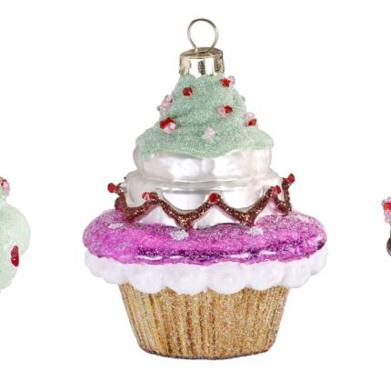 Weihnachtsbaumschmuck drei verschiedene Muffins