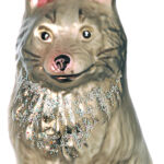 Weihnachtsbaumornament in Form eines grauen Wolfes