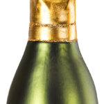 Weihnachtsbaumornament in Form einer grünen Proseccoflasche