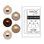 Weihnachtskugeln Braun – 6 cm