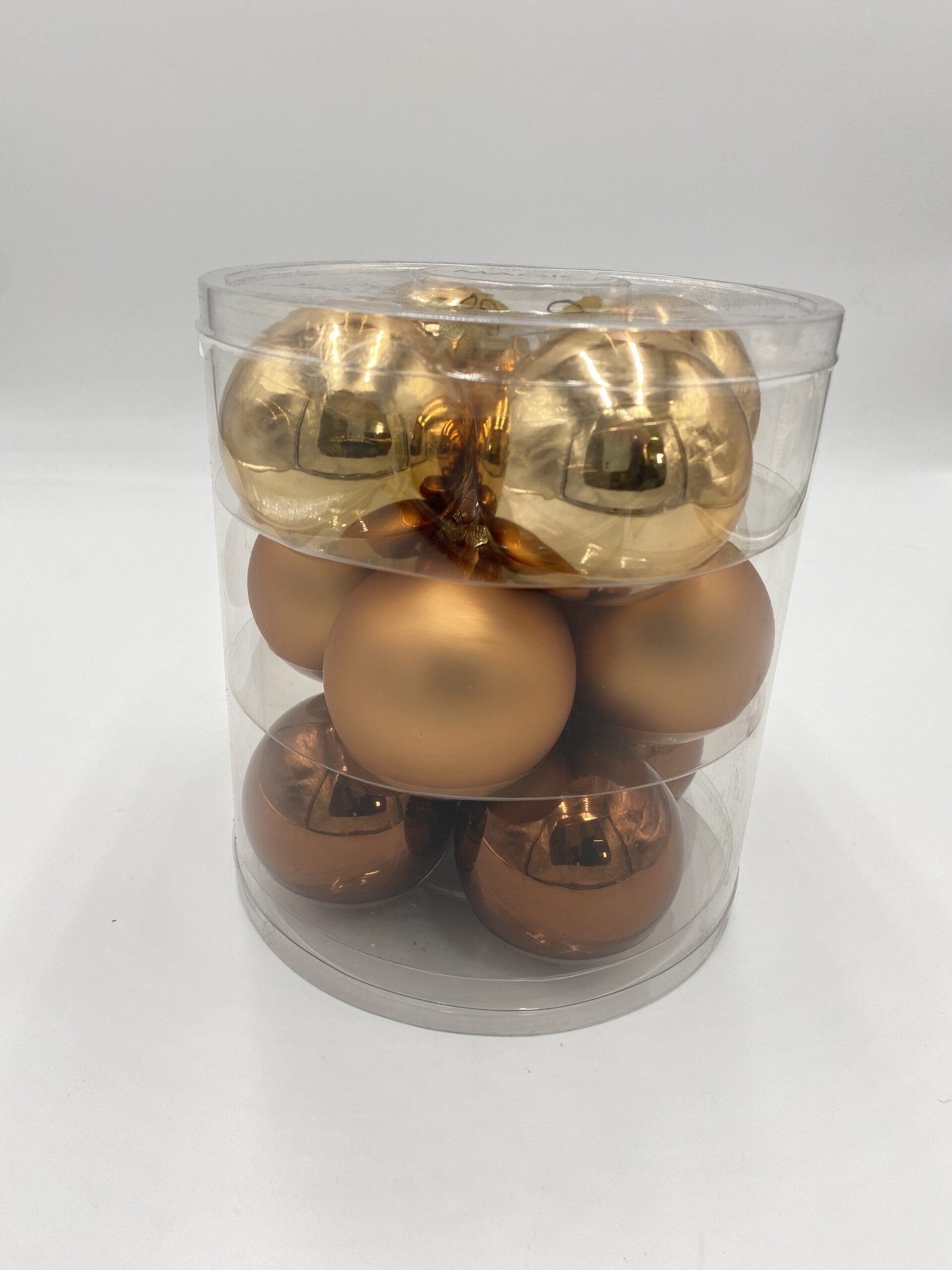 Kugel, Toffee, 9 Stück Weihnachtskugeln - Toffee – Bild 1